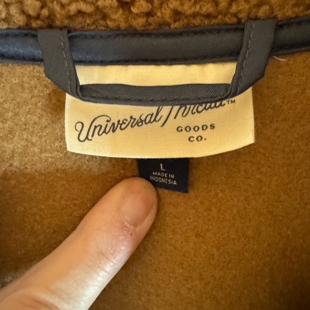 Universal Thread Brown Large 3/4 zip up hoodie - Picture 3 of 5